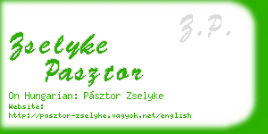 zselyke pasztor business card