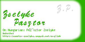 zselyke pasztor business card